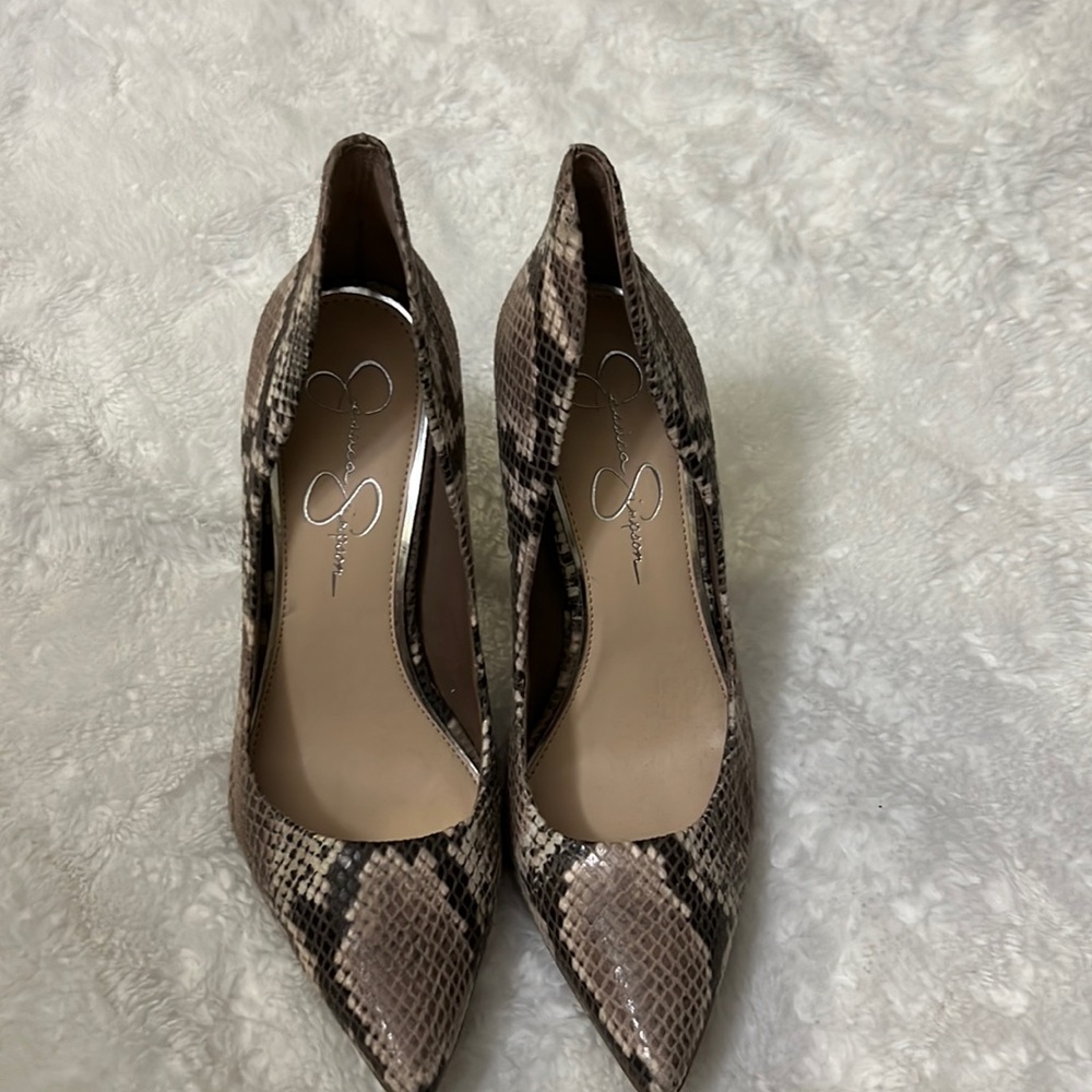 Snakeskin Patterned Women's Pumps